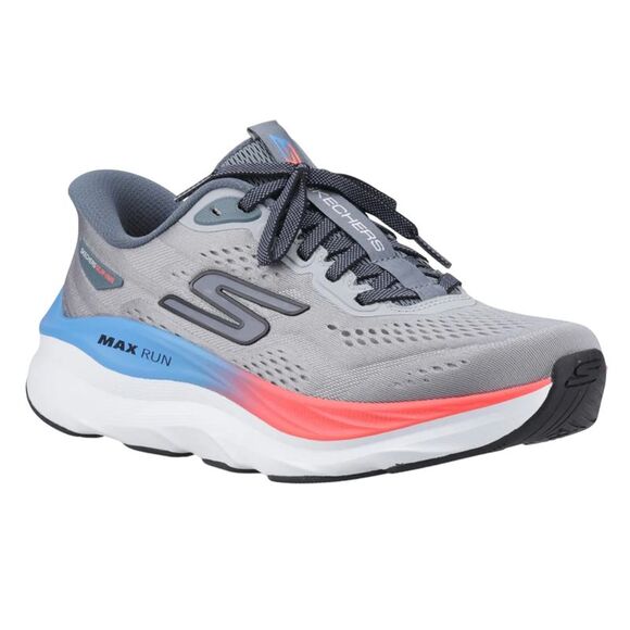Skechers Mens Max Run Sneakers / Gray/Multicolored